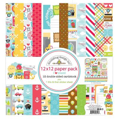 Doodlebug I Love Travel Designpapier - Paper Pack